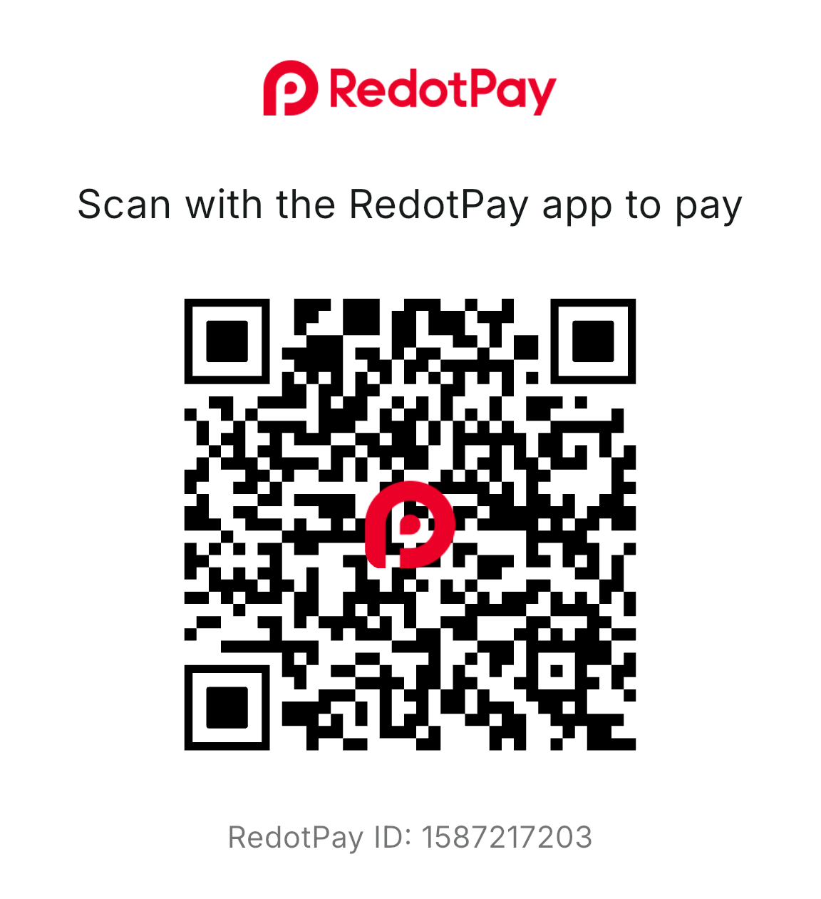 RedotPay QR code for Fixmara, ID 1587217203